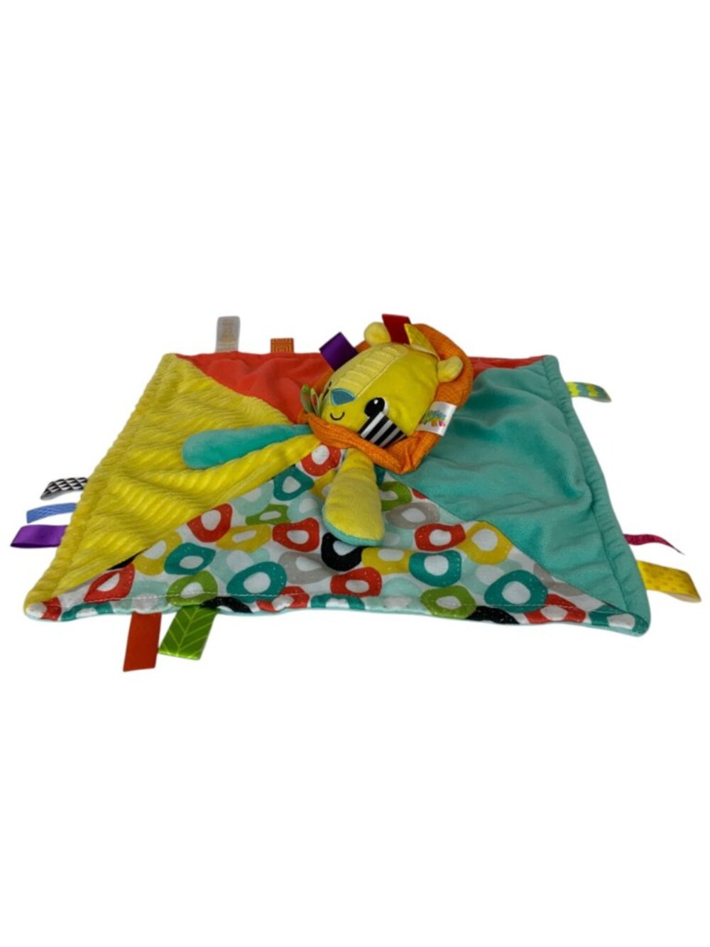 Bright Starts Taggies Lion Lovey Security Blanket Babies Polyester Multi-Color - Picture 3 of 10